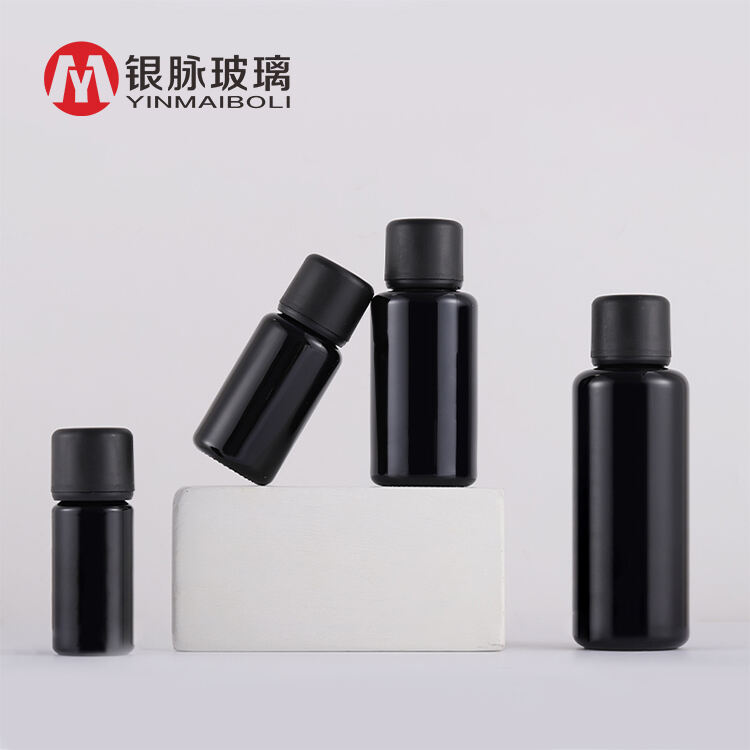 Hot Sale 10ml 15ml 20ml 30ml 50ml 100ml glass black UV protection essential oil bottle spray bottles