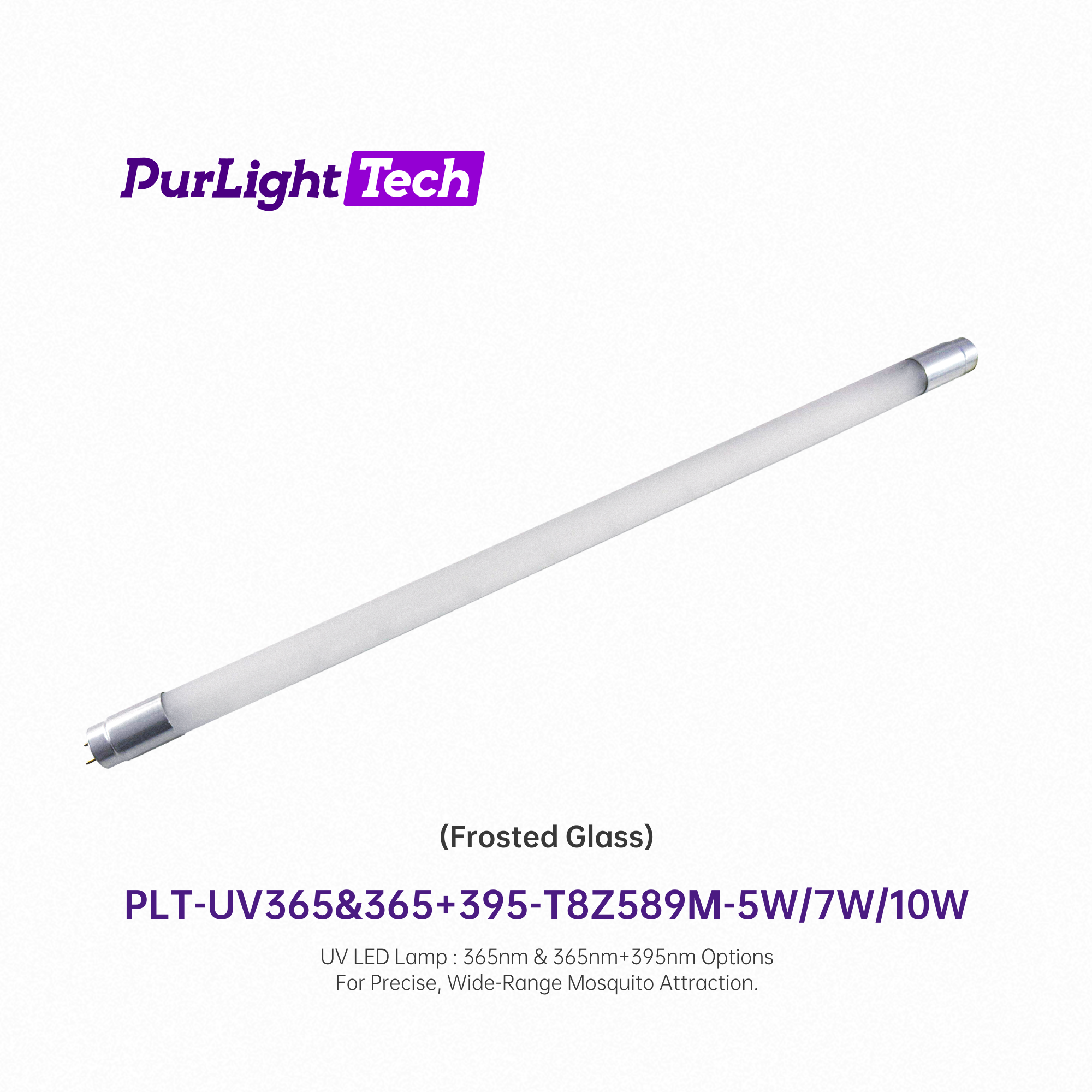 UV LED Light Tubes 5W 7W 10W 589mm T8 UVA 365 395nm Ultraviolet Pest Housefly Fly Bug Insect Trap Blue Light