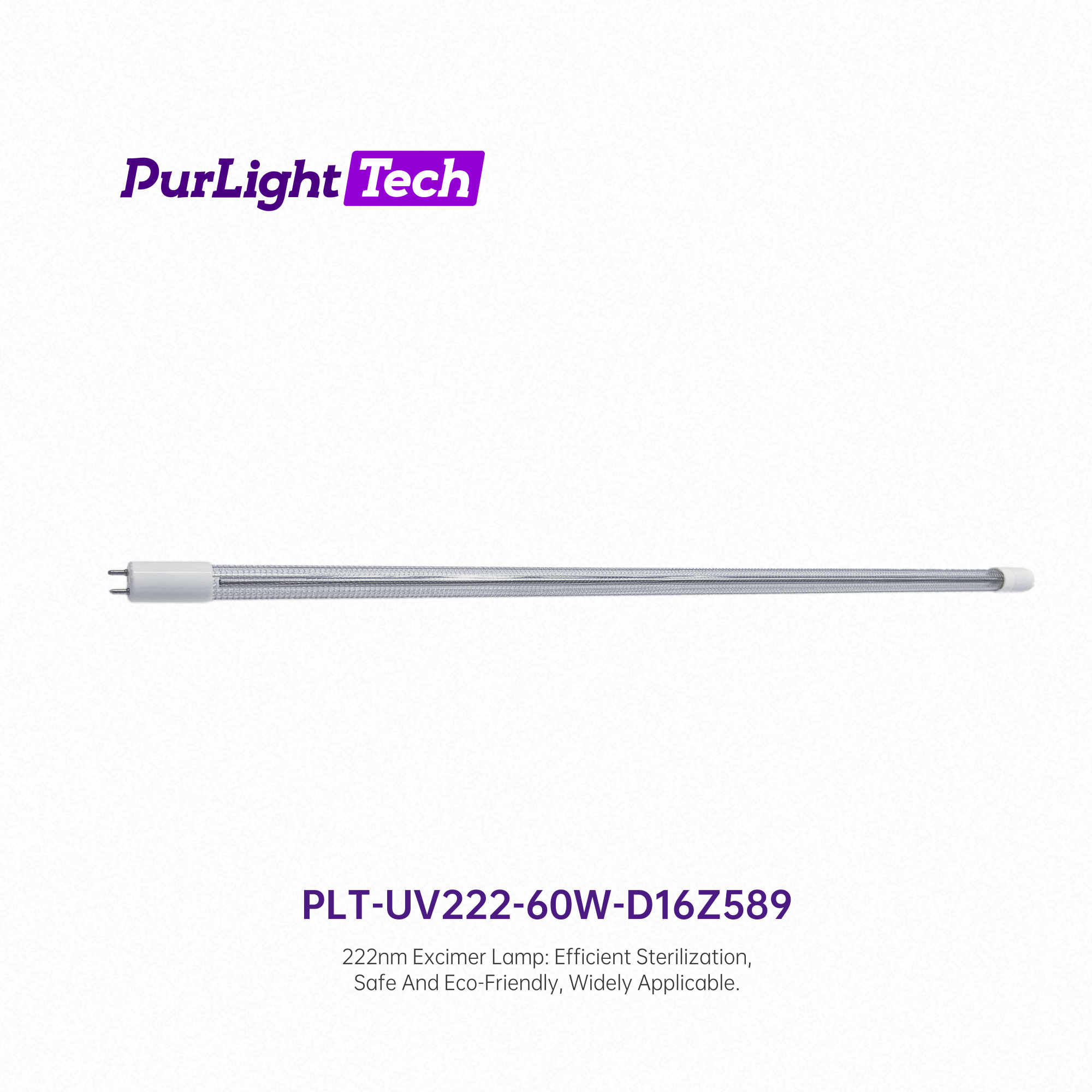 High Power 60W 589mm UVC 222nm Far UV Lamp Disinfection for Space and Surfaces
