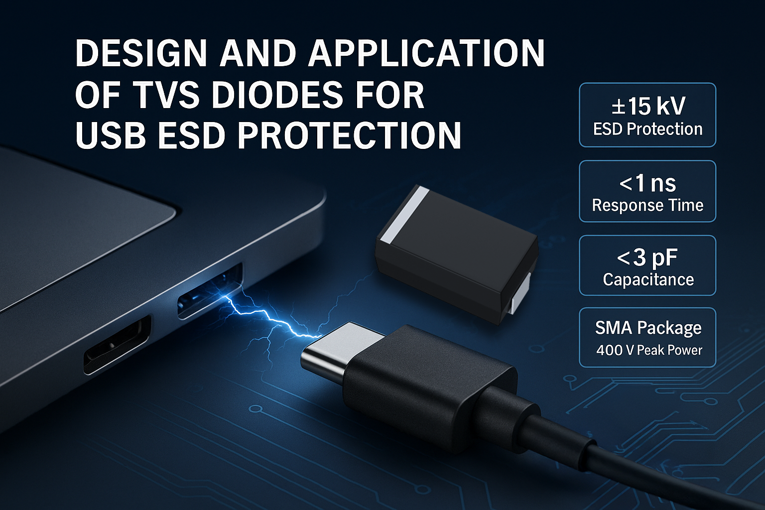 Design and Application of SMA-packaged TVS Diodes for USB ESD Protection