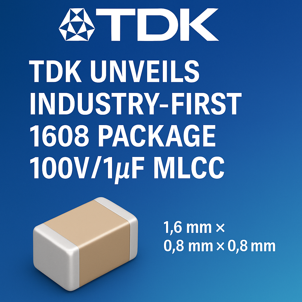 TDK представља светску премијеру MLCC кондензатора у пакету 1608, 100V/1μF