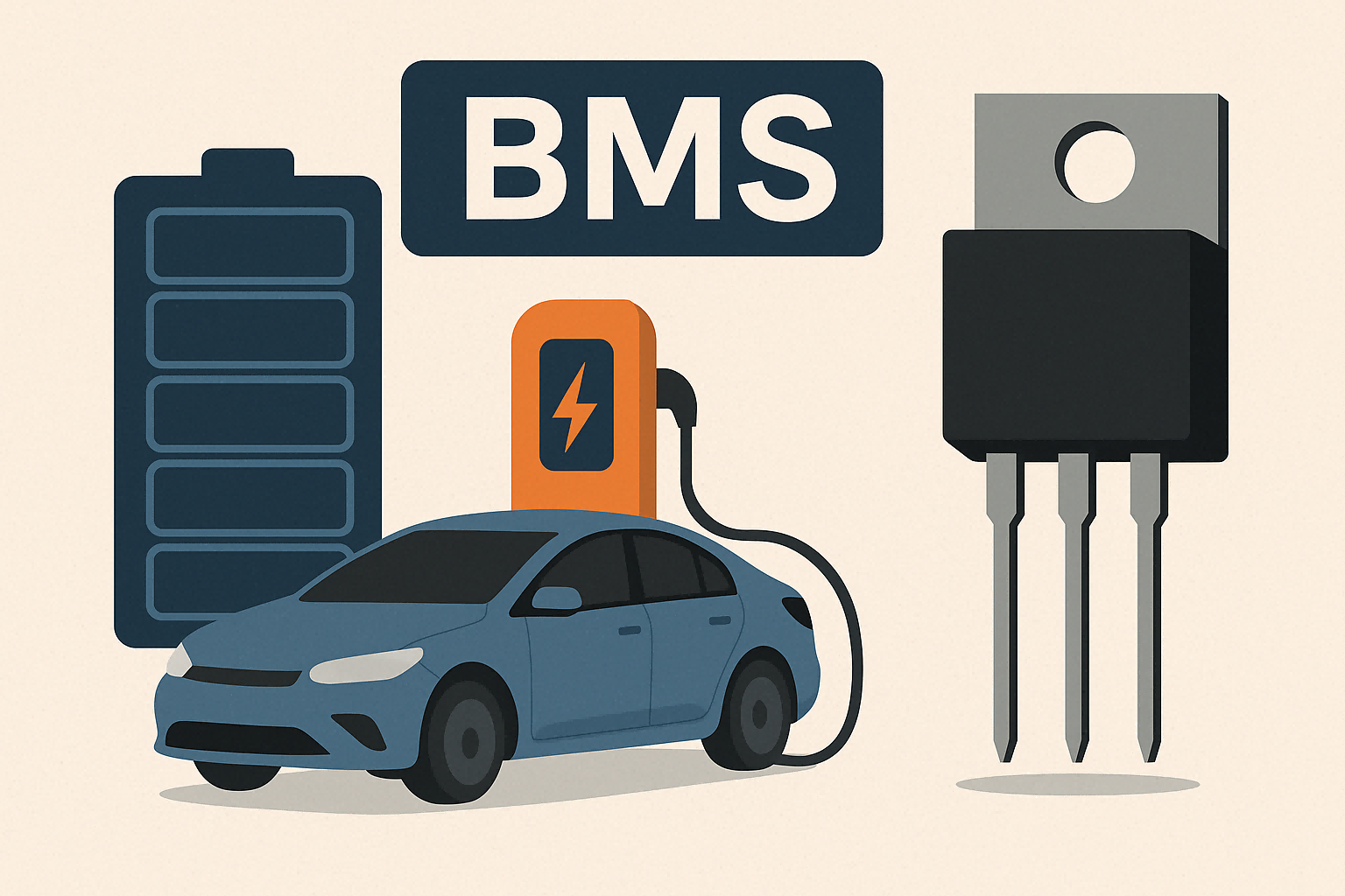 MOSFET в системах управления батареями электромобилей: основные функции и рекомендации по выбору
