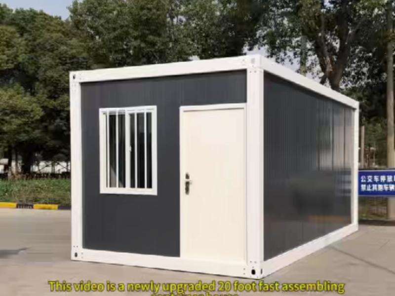 Video of the detachable container product with grey wall panels