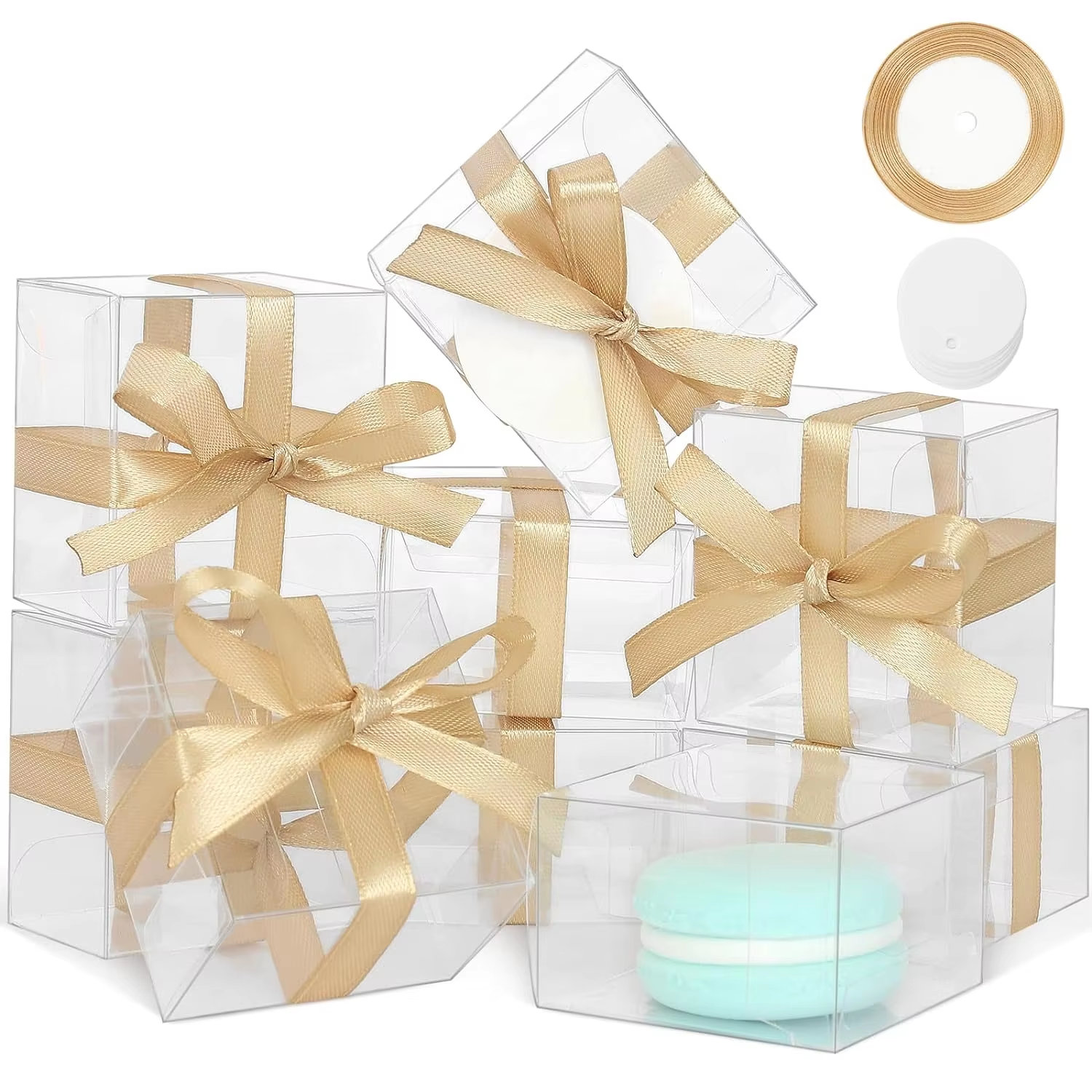 Clear Macaron Gift Boxes for Wedding Baby Shower Other Occasions for Chocolate Cookies Other Favors