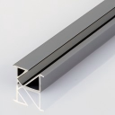 Schräg beleuchtete Schrankserie aus Aluminiumprofilen