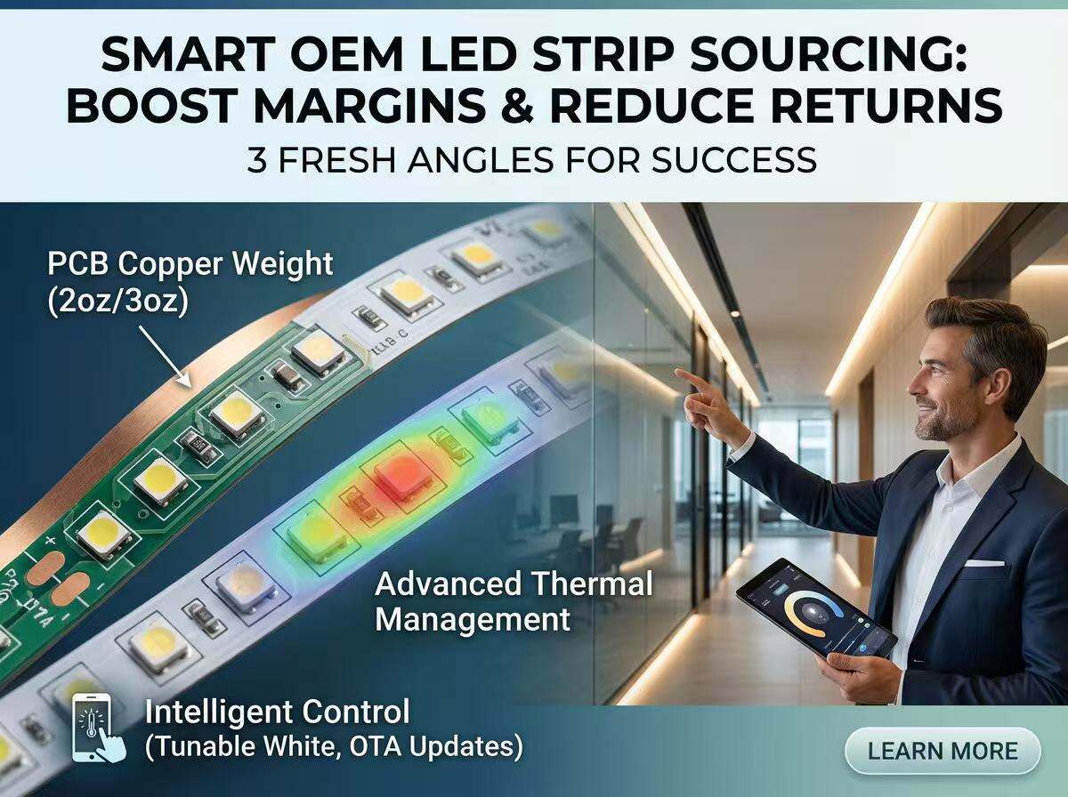 3 nya perspektiv för smart inköp av LED-strimlade belysning från OEM