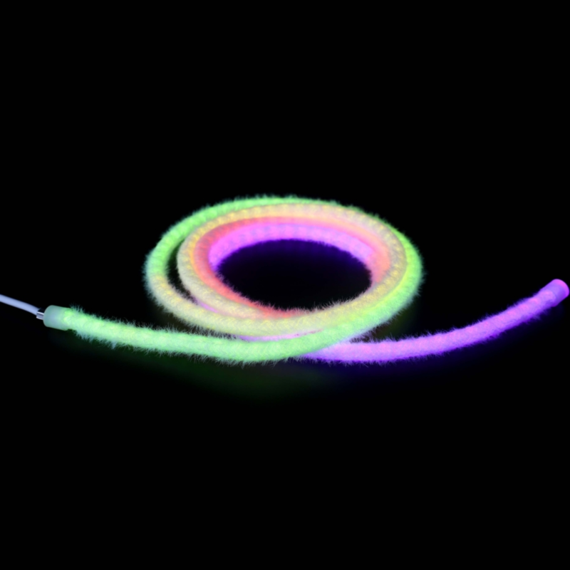 DC5V-D10 Fuzzy gewebter 360 ° Leuchtröhren-Lichtstreifen