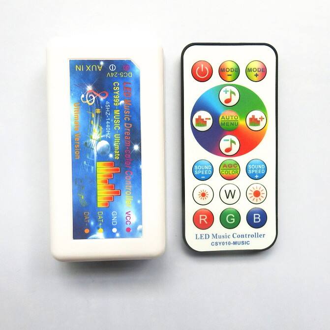 LED farbiger Mini-Musikregler (mit eingebautem Mikrofon)