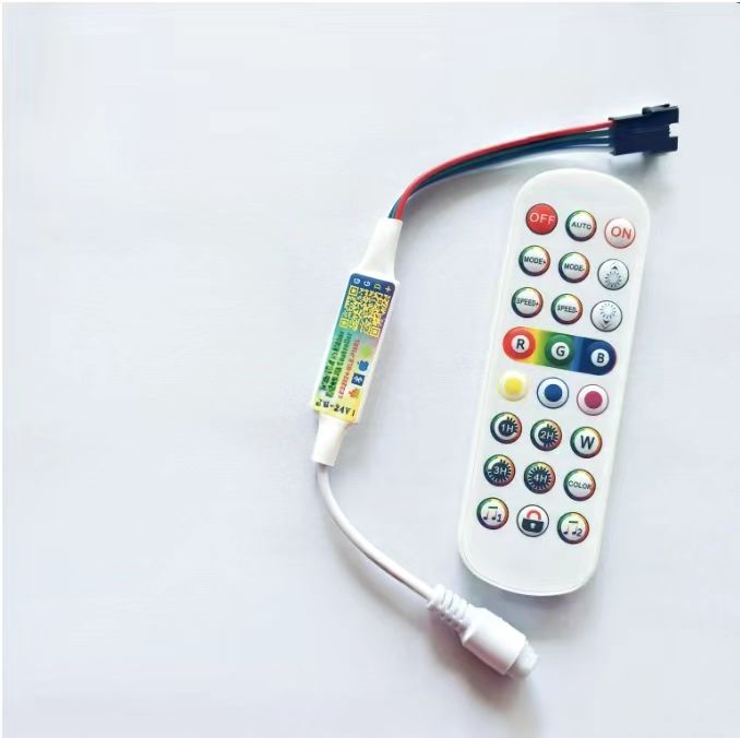 Bluetooth-APP-Musik-Illusions-Farbregler, weißer Kasten, 2,4G-Wand-Fernbedienung
