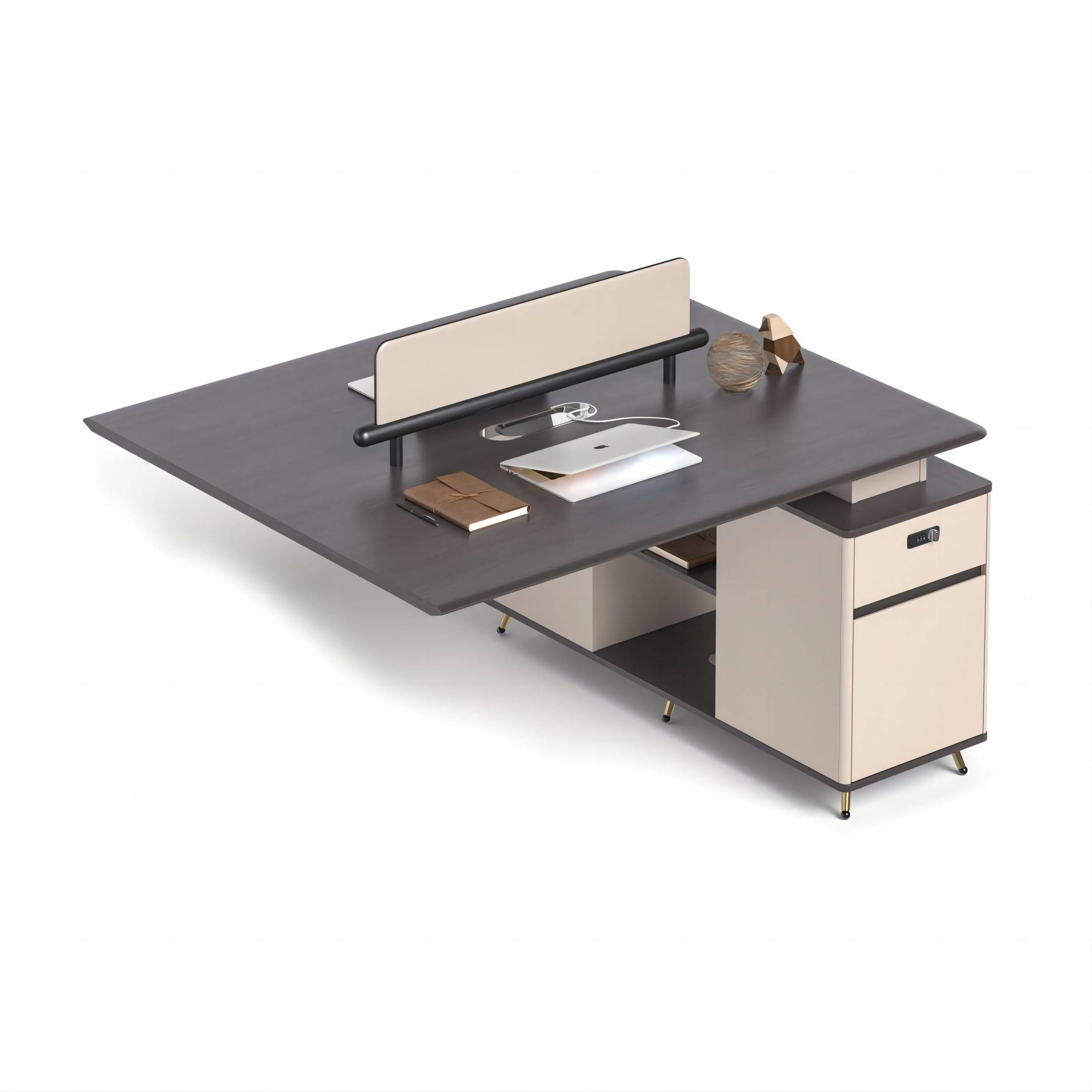 New lightweight luxury office desk with cabinet for staff computer desk