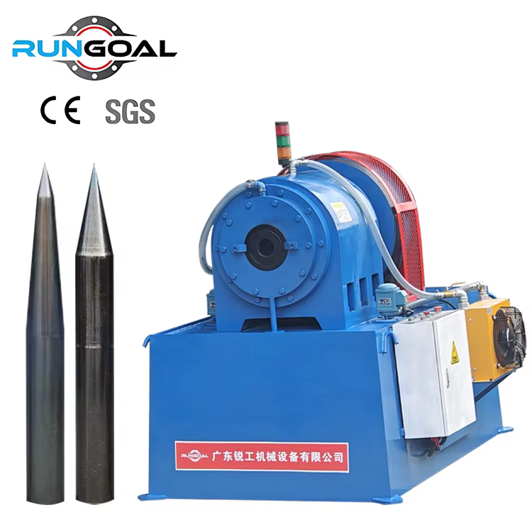 Heavy Duty Manual Ground Screws Tube Pointing Machine Helical Pile Pipe Tapering Machine for Photovoltaic Project