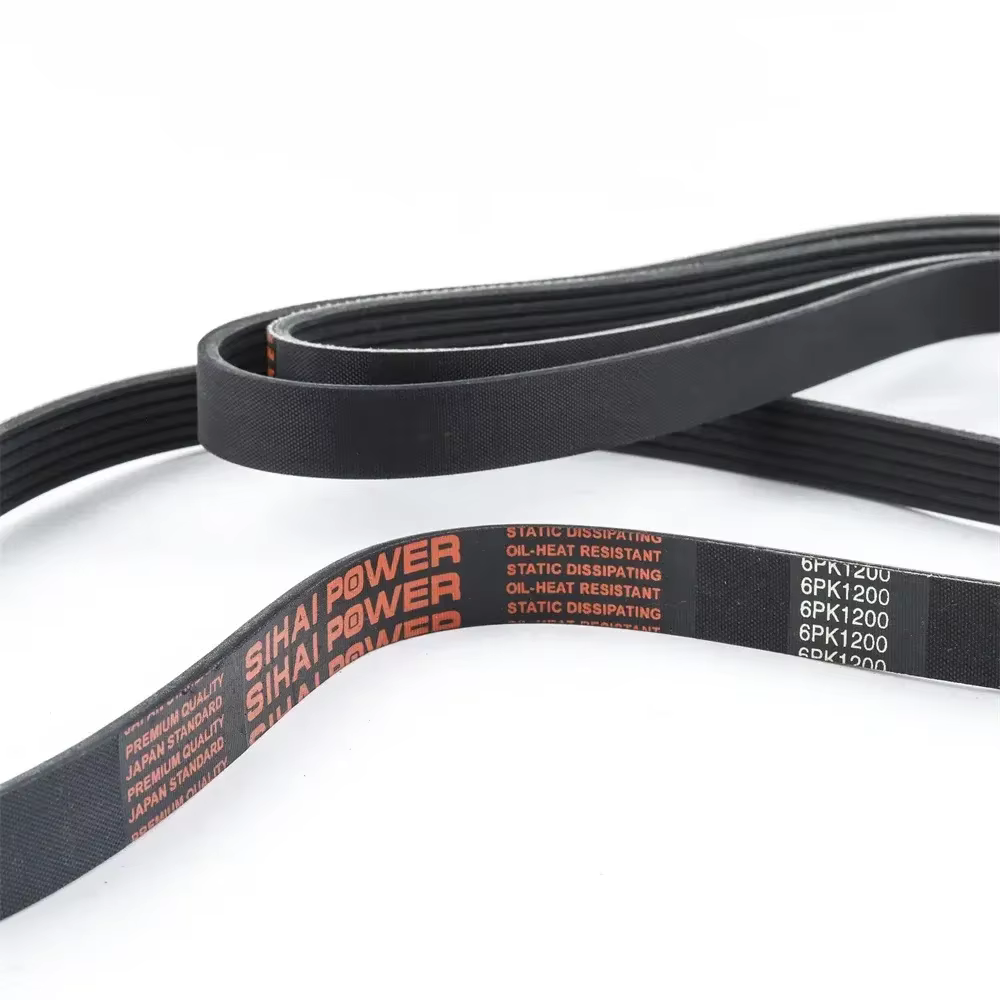 Ribbed Rubber Belt for Flour Machine V-Ribs Power Transmission Custom Cutting Processing Service factory