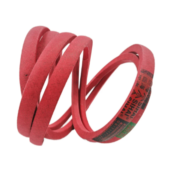 How do deck belts ensure durability in lawn mower use?