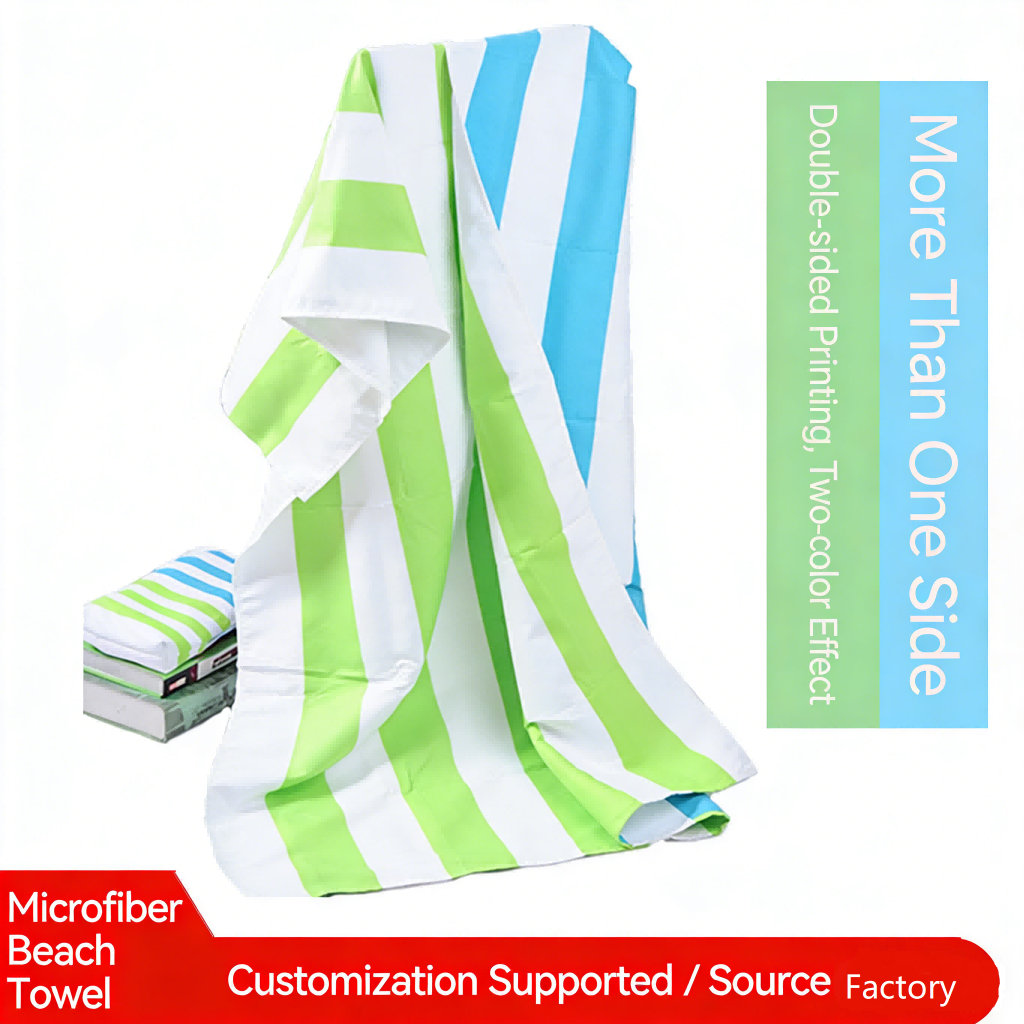 Unique Striped Recycled Microfiber Beach Towels