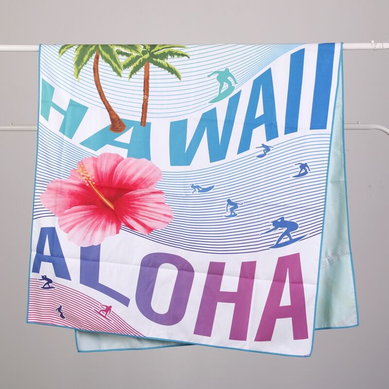 Colorful Themed Print Beach Towel