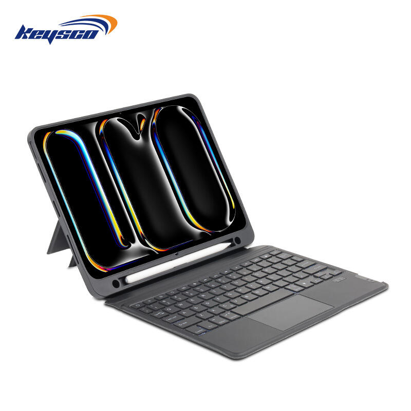 Ergonomic Magnetic Detachable Bluetooth Keyboard with Foldable Stand for iPad - Perfect for Comfortable Typing and Secure Device Support
