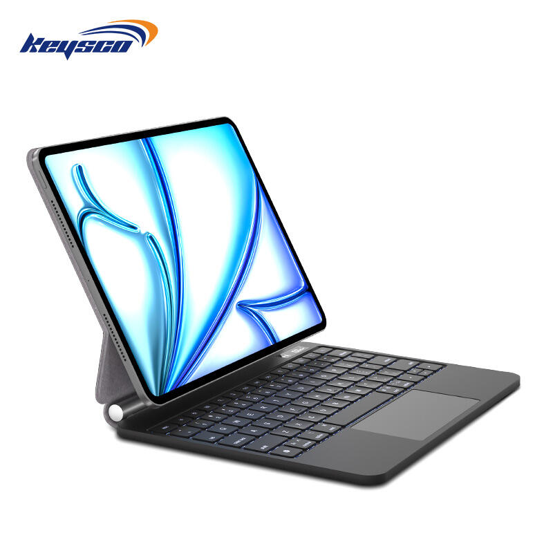 Ergonomic Magic Keyboard Case for iPad Pro 11 2024 & iPad Air 10.9 with 6-Row Keys