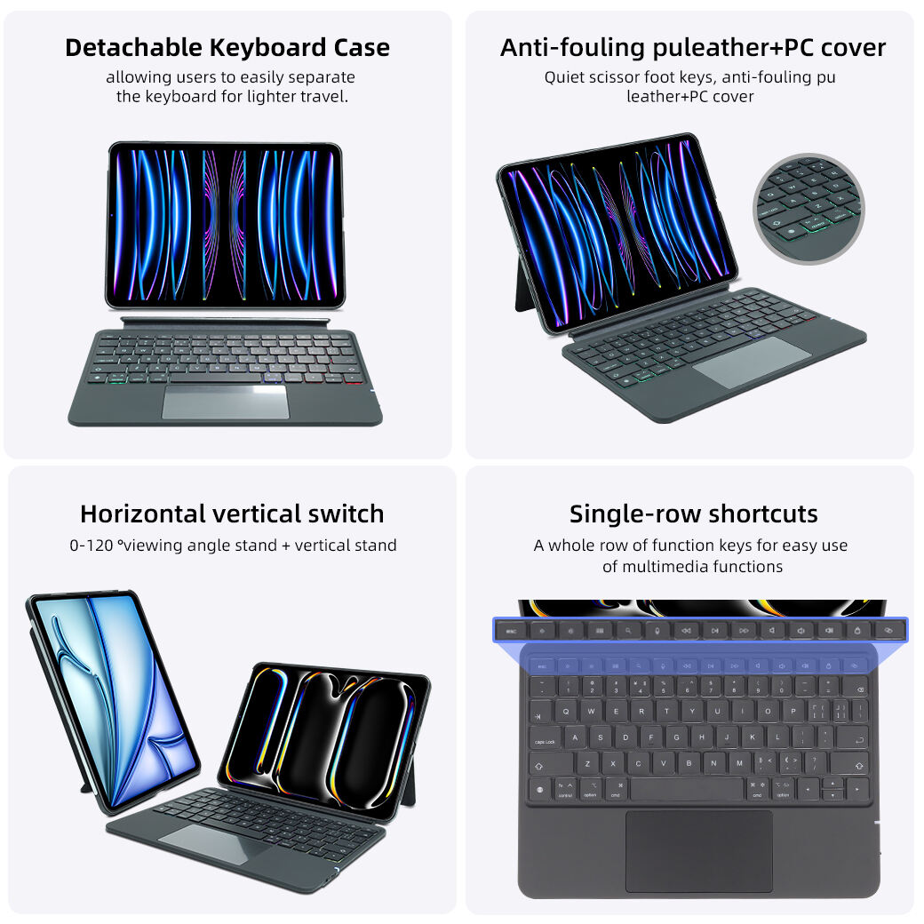 ipad detachable keyboard case with silent scissor keys perfect for on the go typing for ipad pro 11  air 109-14