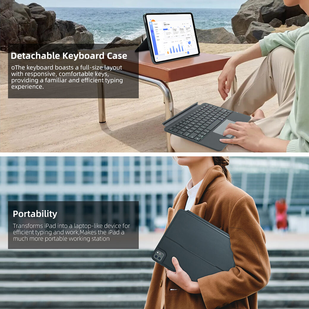 ipad detachable keyboard case with silent scissor keys perfect for on the go typing for ipad pro 11  air 109-15