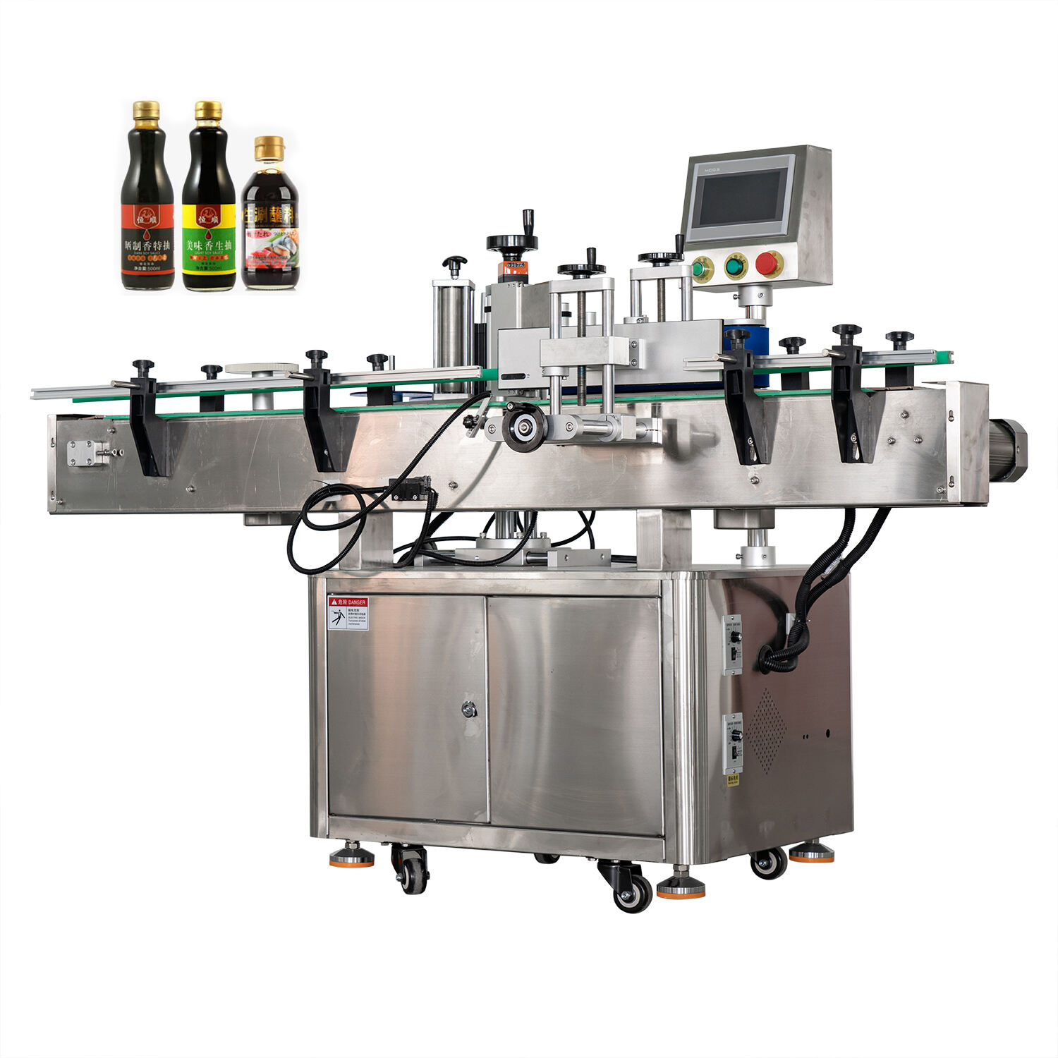 Factory Automatic Cans Wine Beverage Round Bottle Labeling Machine