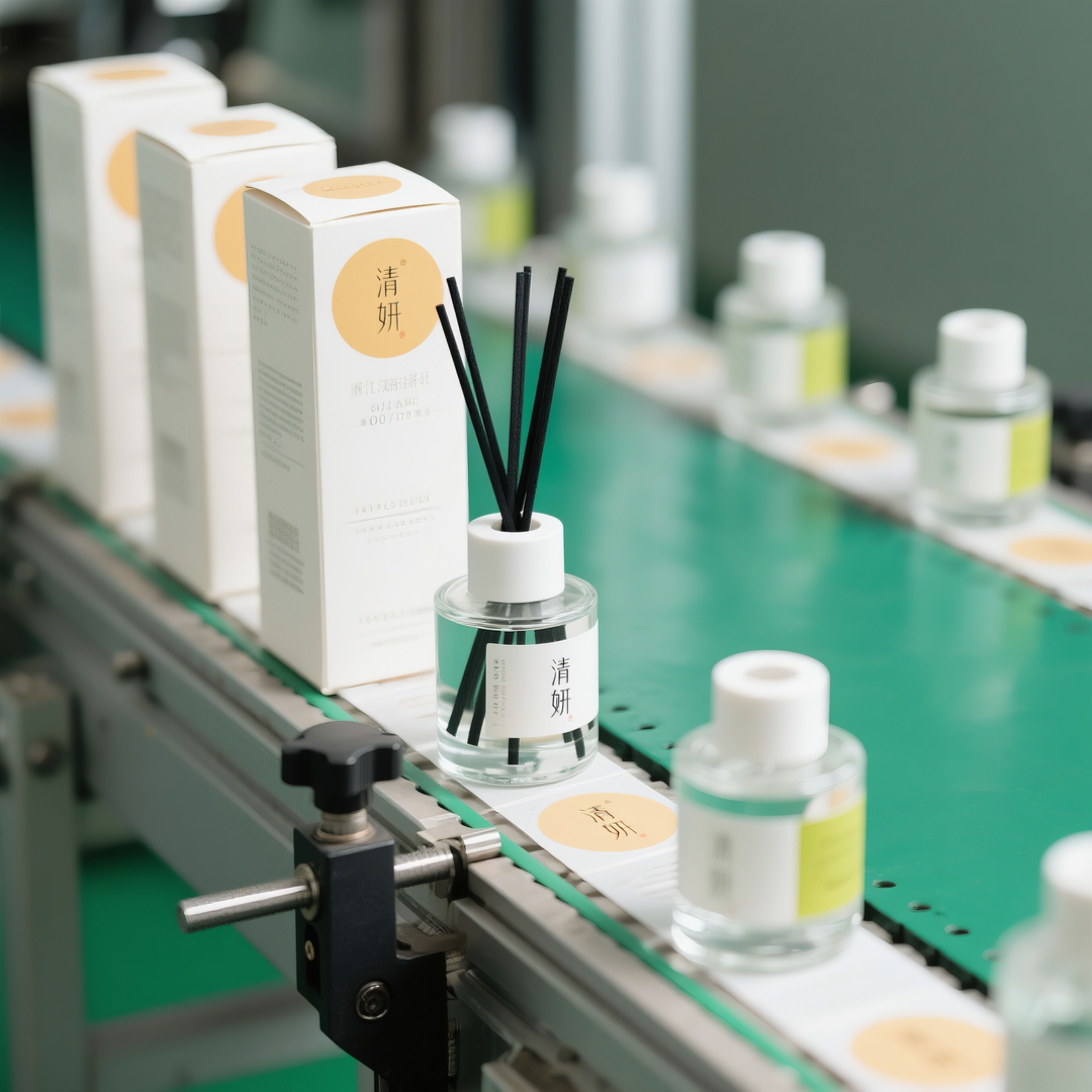 Dual-Mode Labeling for Scent Diffuser Bottles (Household Chemicals & Personal Care)