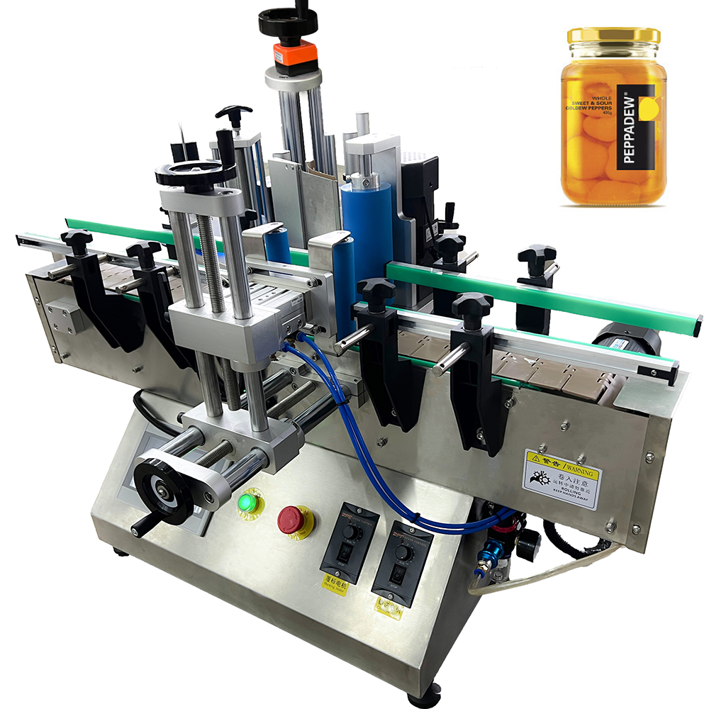 Automatic Vertical Self Adhesive Glass Paper Bottle Portable Desktop Labeling Machine for Food Beverage Cosmetics