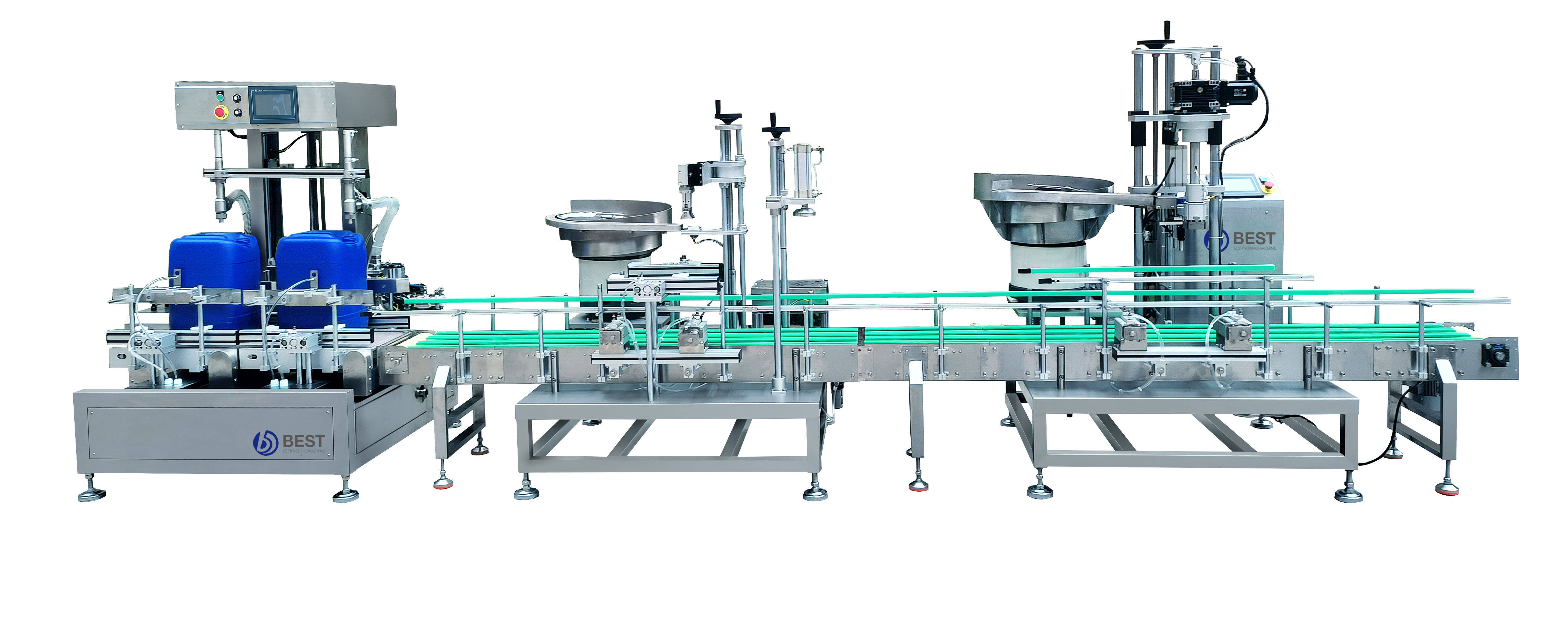 Dual-head Liquid Weighing Filling and Automatic Capping Line