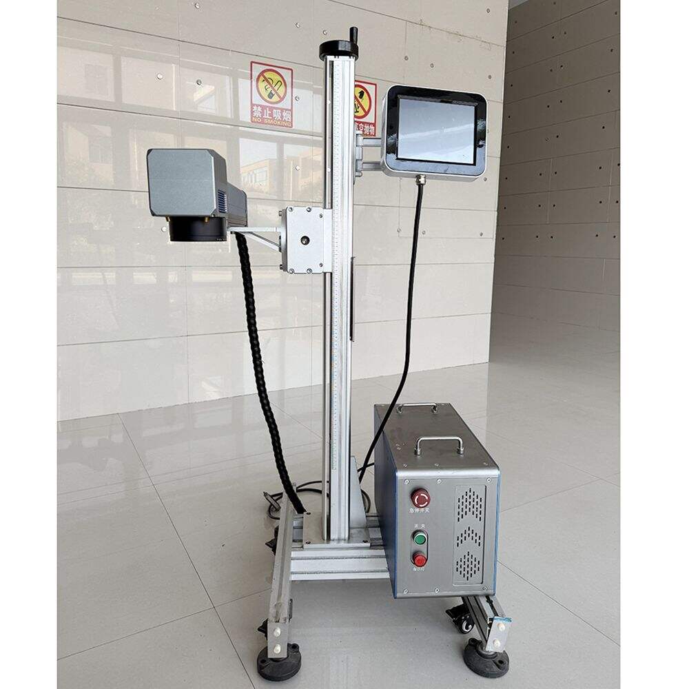 plastik va metall uchun 20Vt-30Vt mikro tolali lazerli belgilash mashinasi, sanoqli o'q bilan