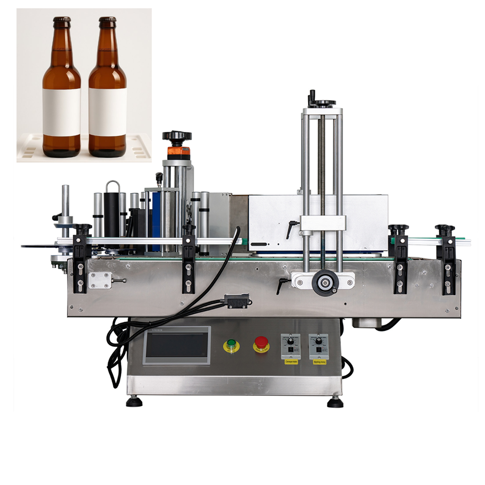 Desktop Automatic Sticker Round Can Glass Wine Bottle Round Bottle Labeling Machine