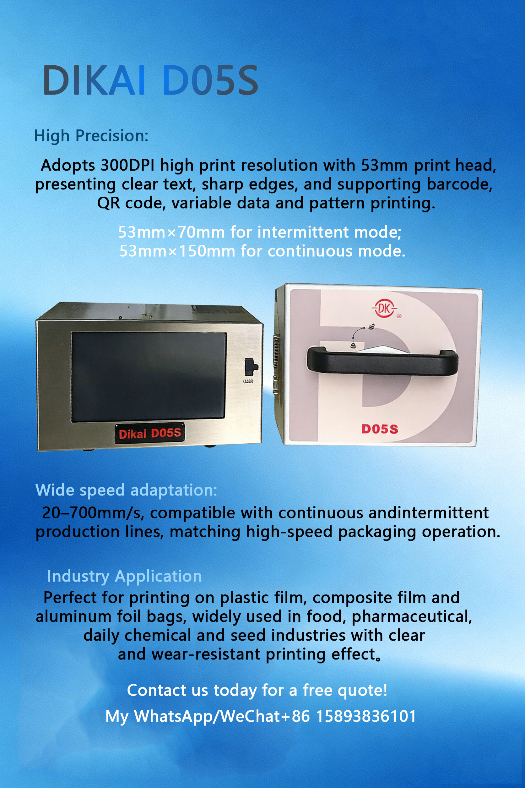 Dikai TTO Printer: Reliable Thermal Transfer Coder for Flexible Packaging