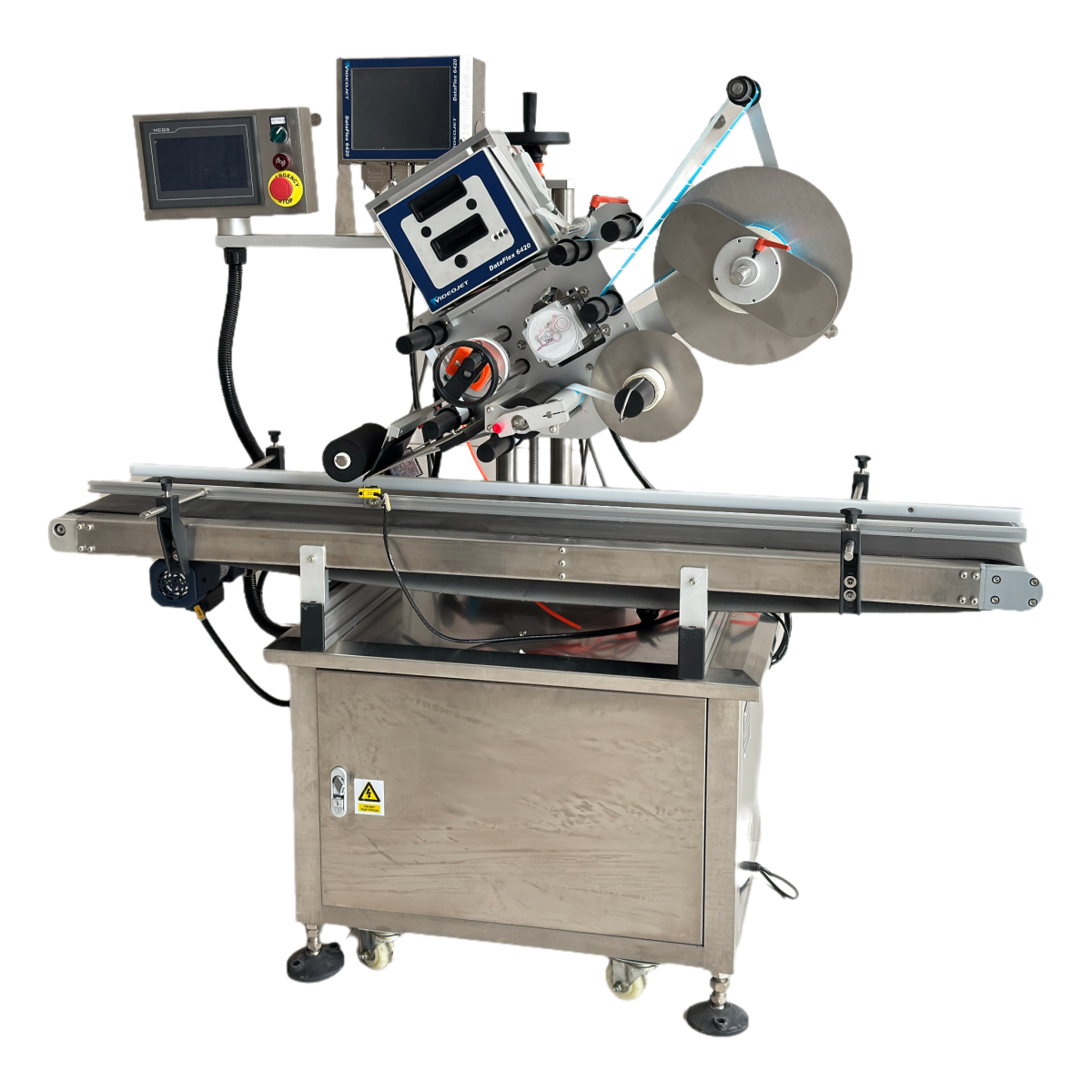 High Speed Top Labeling Machine Automatic Upper Flat Surface Label Applicator Self Adhesive Sticker Labeler for Packaging Line 30-50 pcs/min
