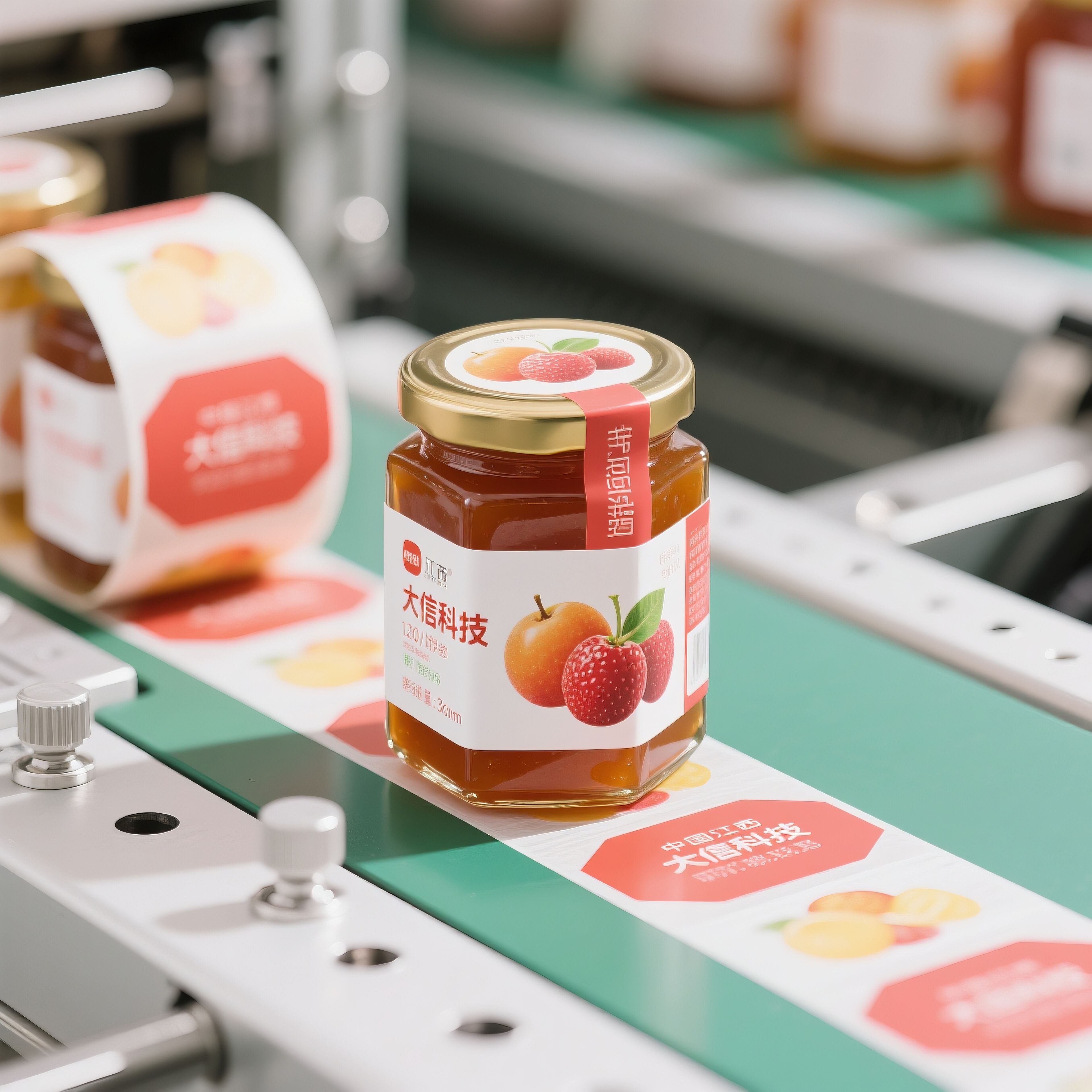 Hexagonal Jam Jar Labeling (Food & Beverage)