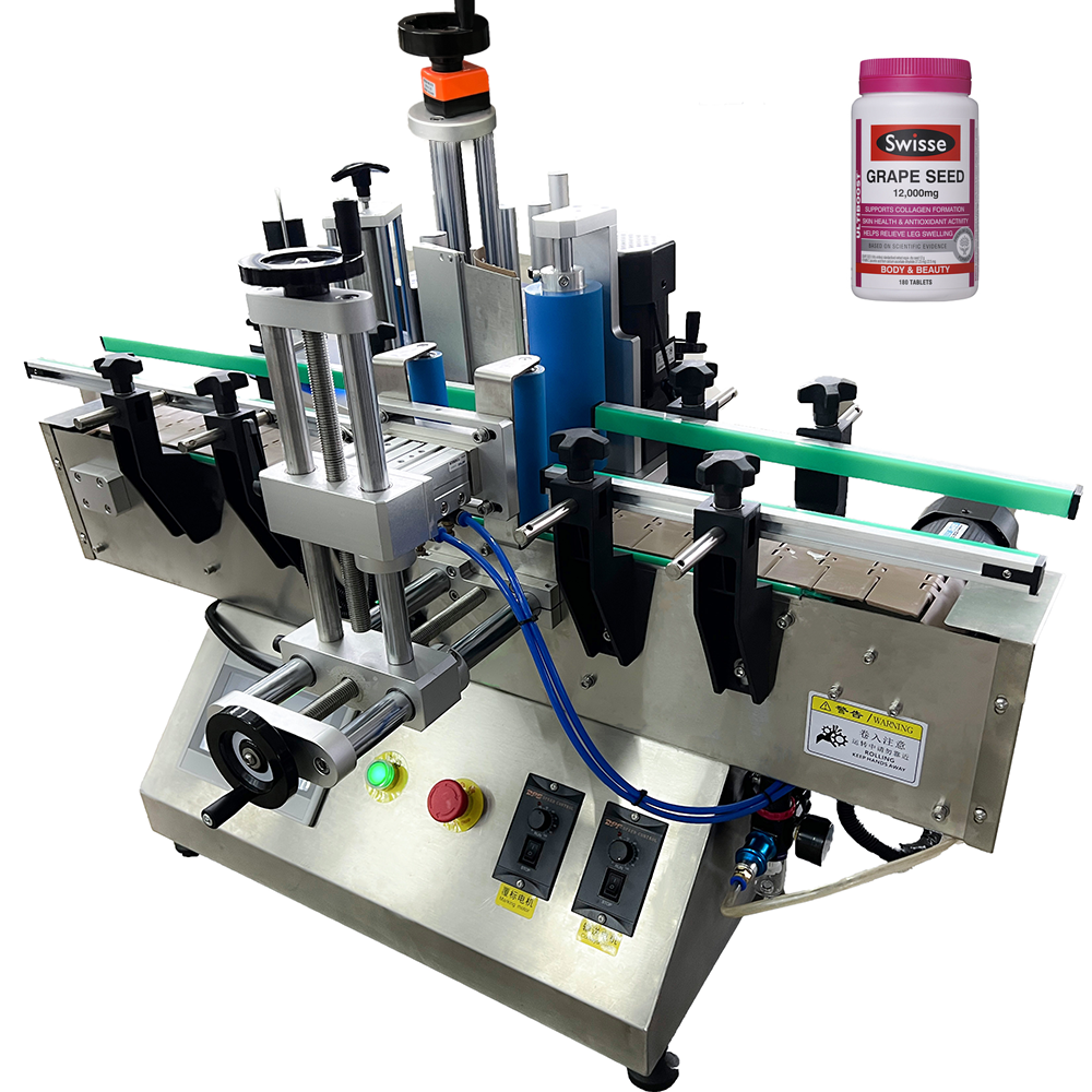 Automatic Electric Sticker Desktop Labeling Machine for Round Bottles Jars Cans New Beverage & Chemical Use