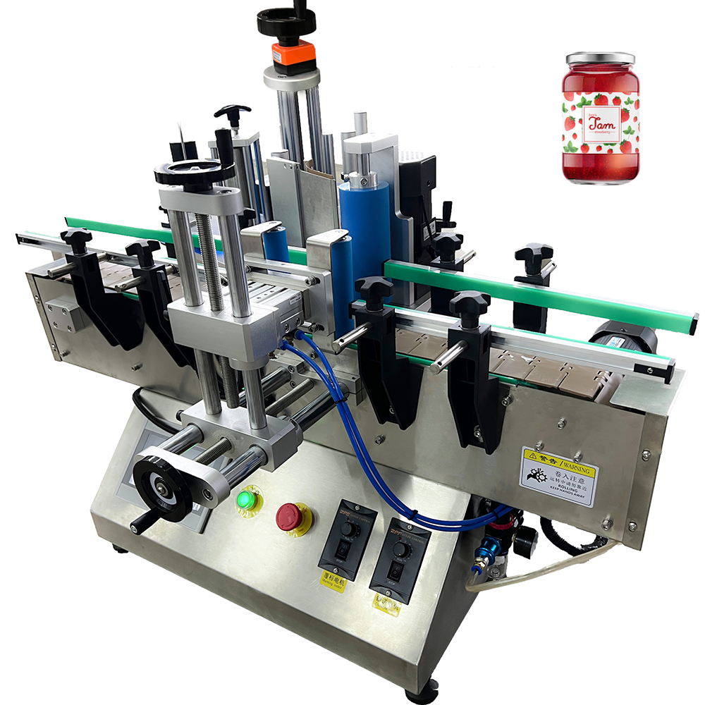 Table-Top Label Applicator Small Desktop Semi-automatic Round Bottle Labeling Machine