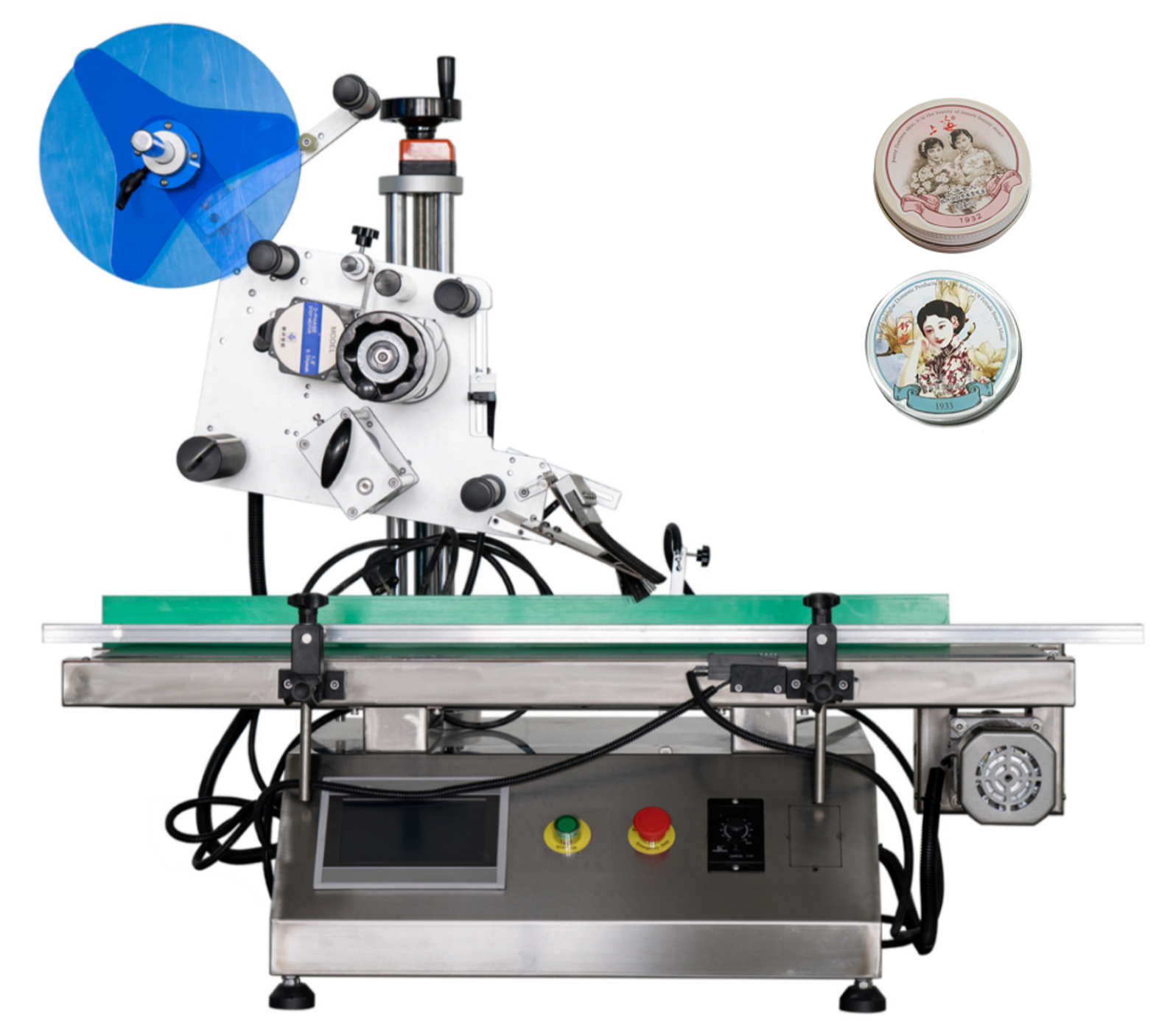 Desktop Square Flat Oval Bottle Top Surface Sticker Labeling Machine Automatic 