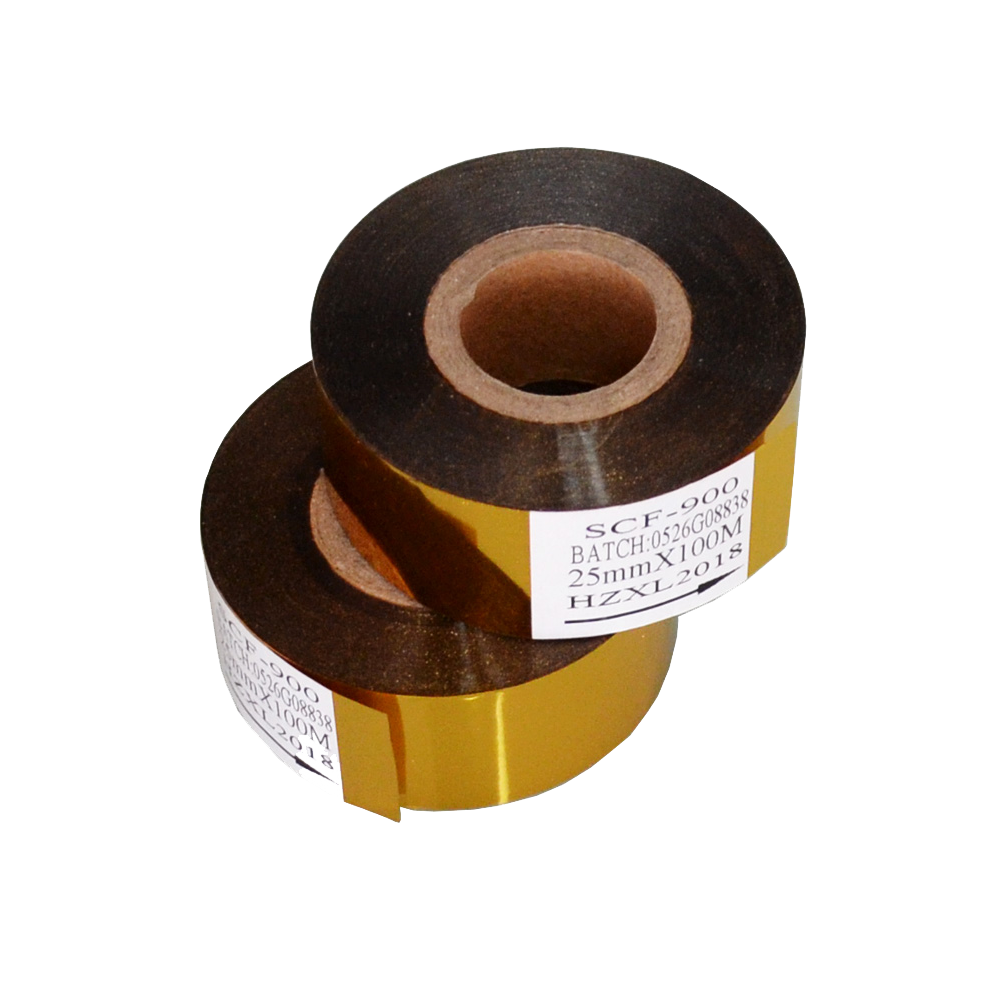 Black Gold Silver High Quality Scf-900 Date Coding Ribbon 30mmx100m Type Date Batch Number Printing Hot Coding Foil Tape