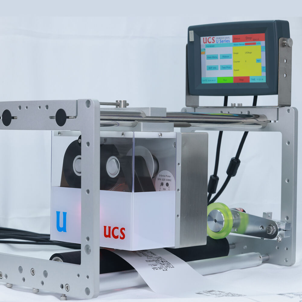 UCS TTO Thermal Transfer Overprinter, 32/53mm Printhead Date Batch QR Code Coding Machine for Flexible Packaging