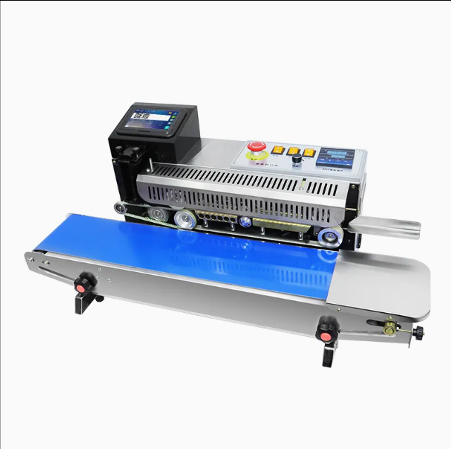 Inkjet Printing Expiry Date Continuous Band Sealing Machine Sealer