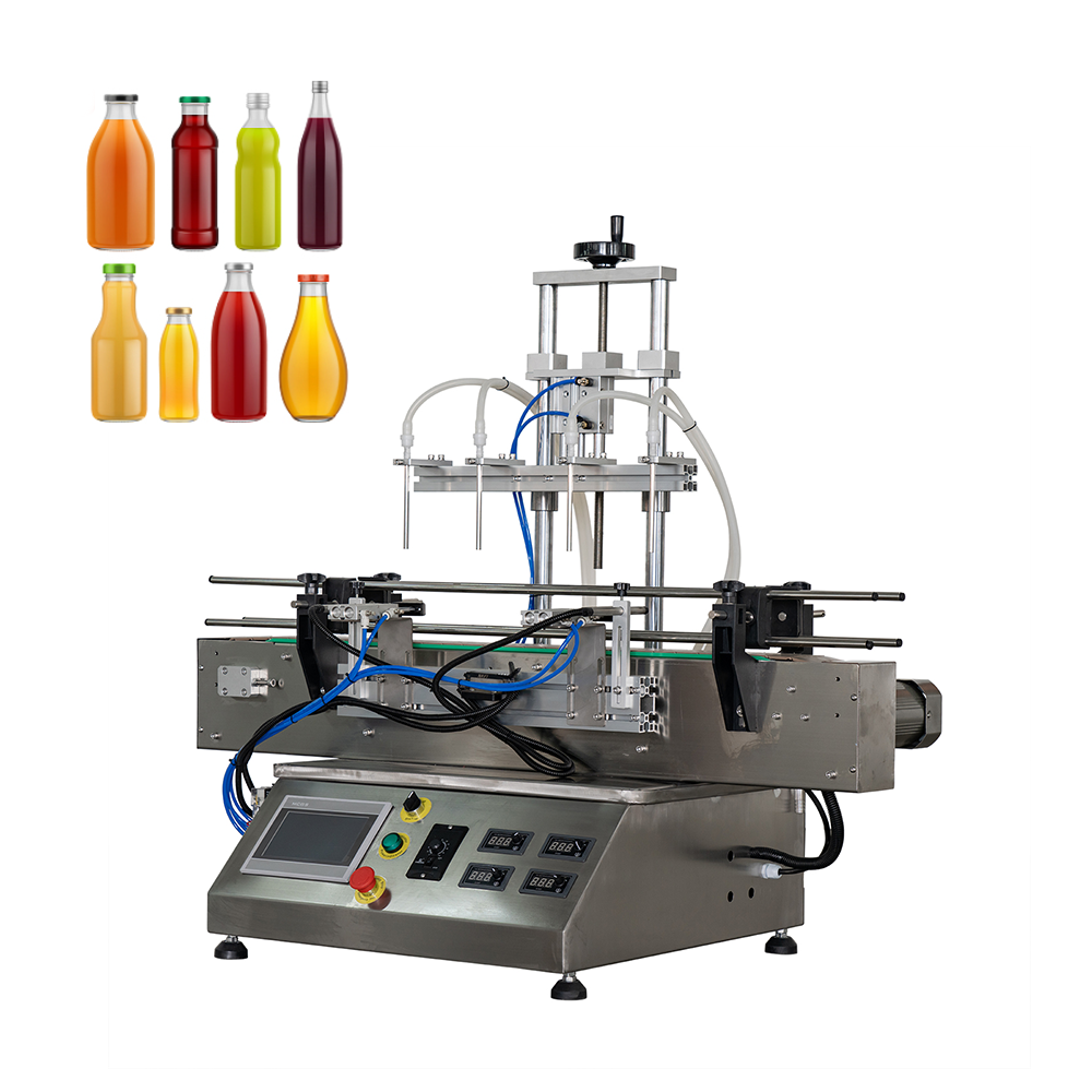  Automatic Desktop 1/2/4 Nozzle Water Drinks Beverage Filler Perfume Bottle Liquid Vacuum Filing Machine
