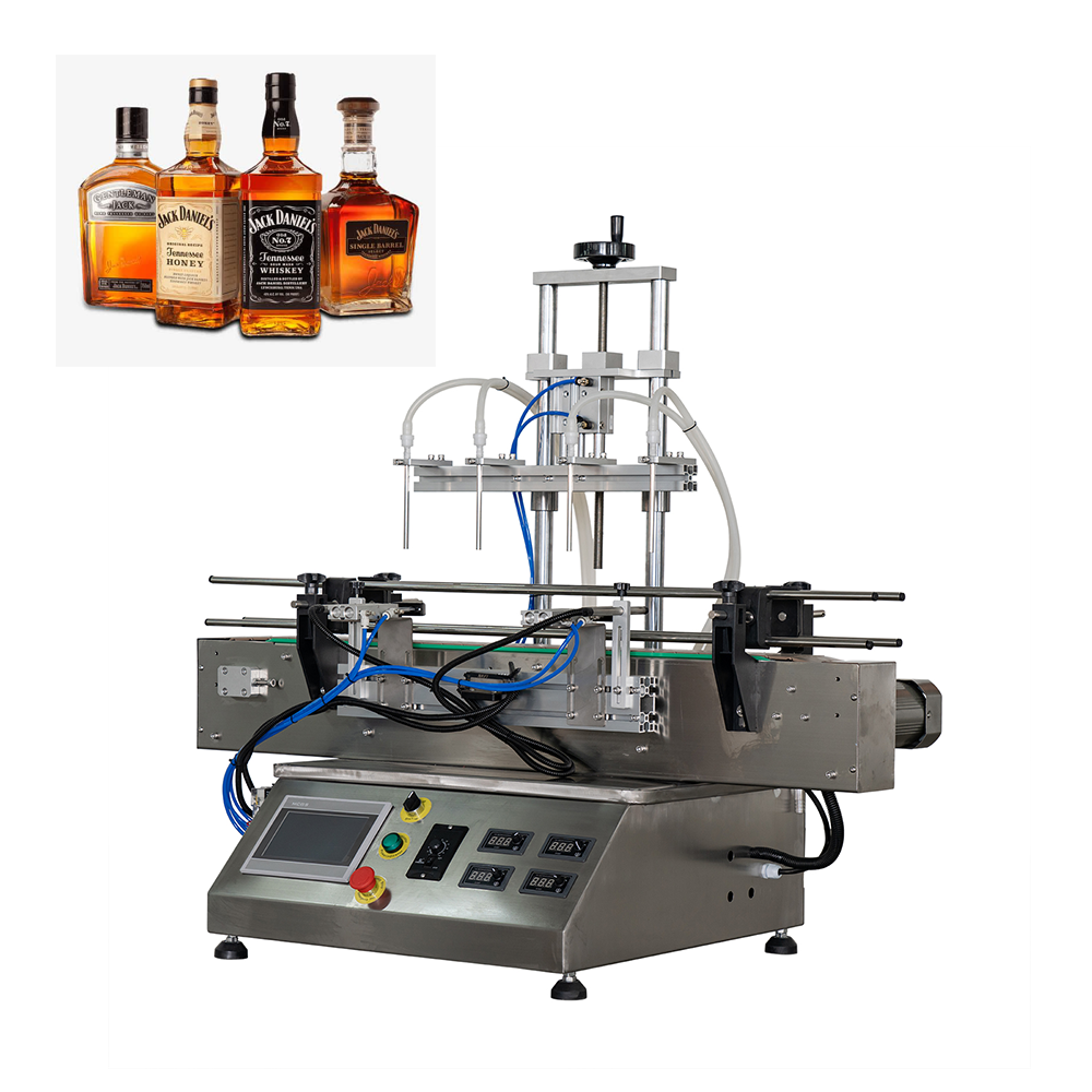 4 Heads Semi Automatic Liquid Filling Machine Gear Pump Bottle Oil Filing Machine