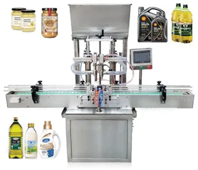 Remplisseuse à piston 4 têtes respectueuse de l'environnement : un choix vert pour un emballage durable