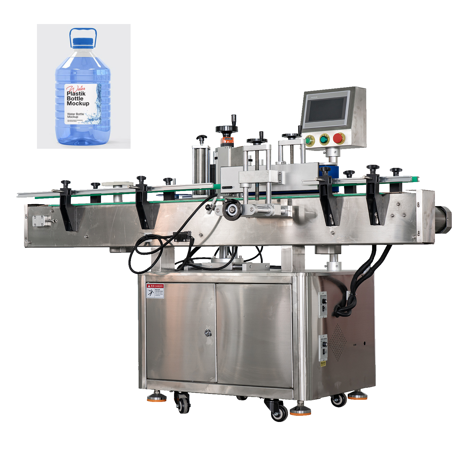 5000-20000 Bph Automatic Adhesive Bottle Rotary Positioning Labeling Machine