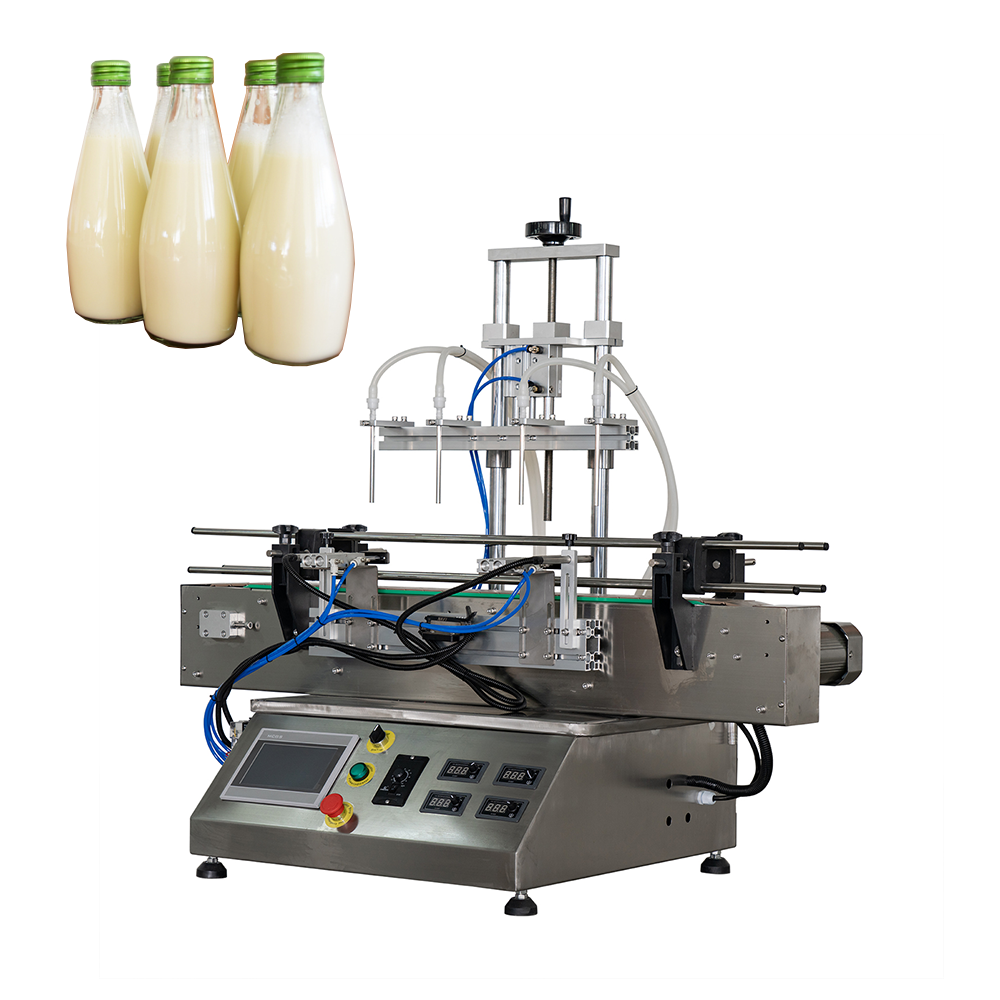 Desktop 4-head magnetic pump liquid vacuum filling machine