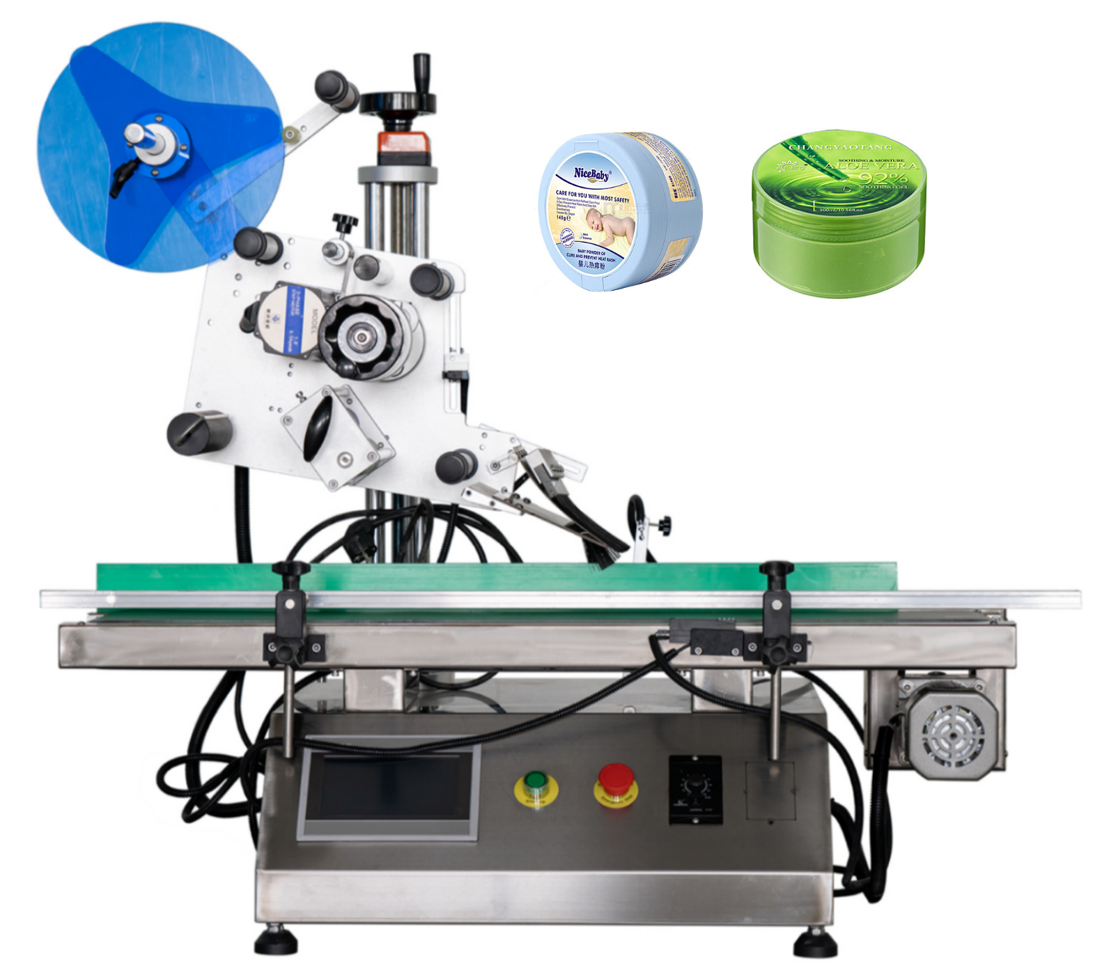 Automatic Desktop Square Flat Oval Bottle Top Surface Sticker Labeling Machine