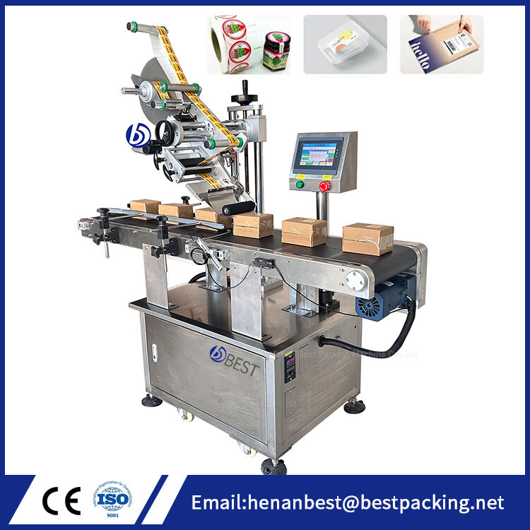 Fully-automatic up and down flat labeling machine