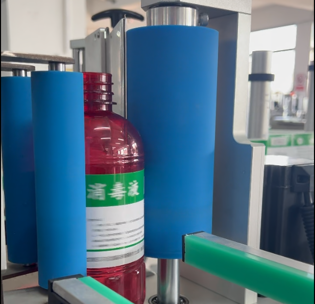 Is the desktop round bottle labeling system space-saving?