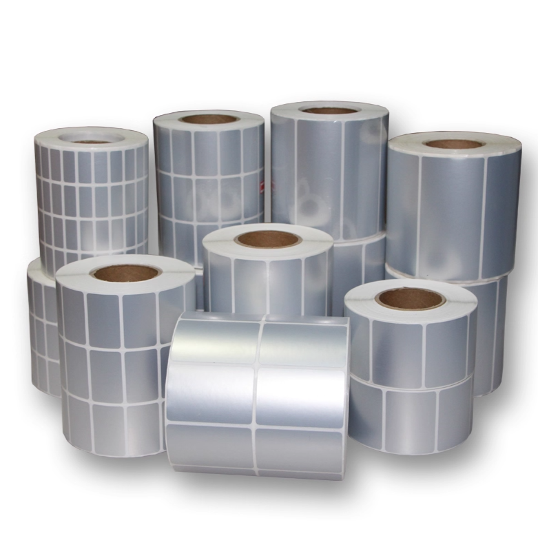 Customizable Matte Silver Adhesive Label Paper - Metallic Finish for Branding & Gifts