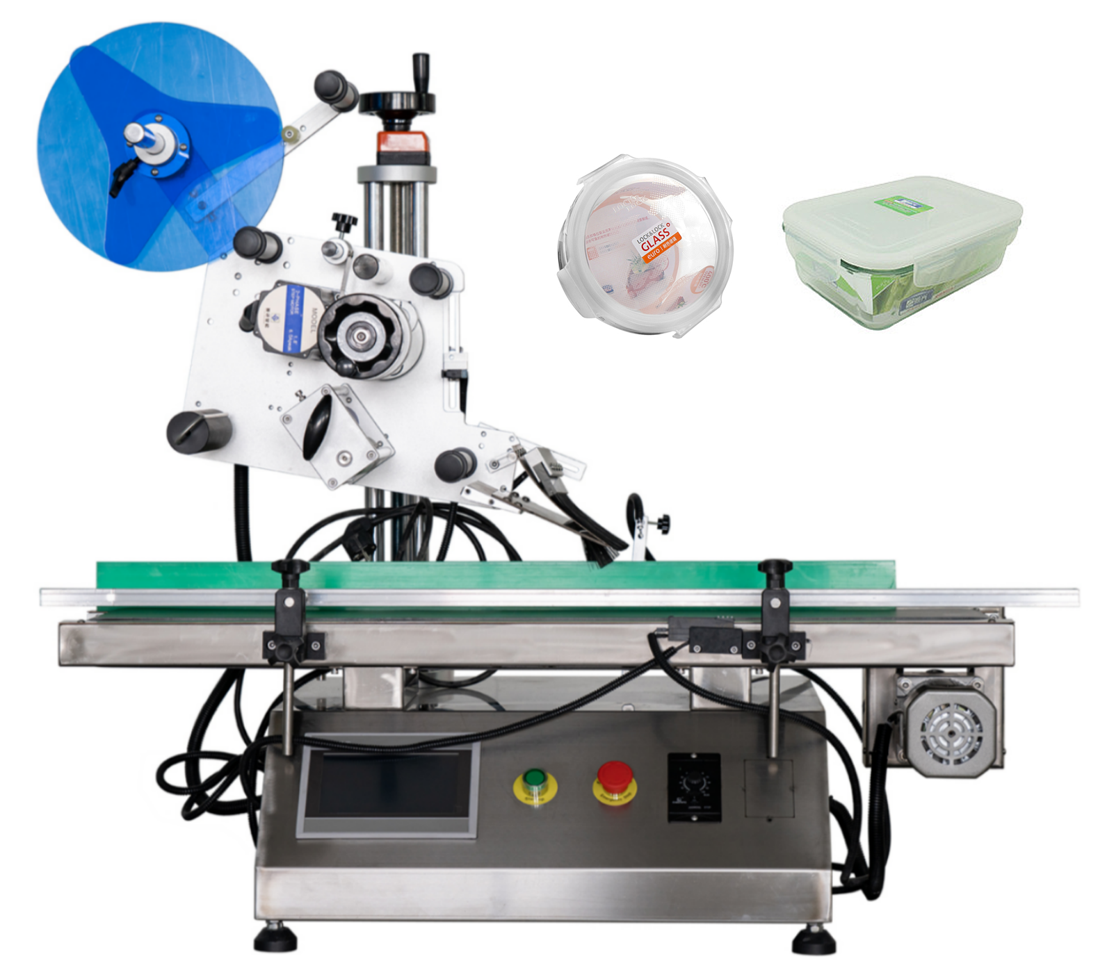 Automatic Desktop Flat Top and Bottom Surface Labeling Flat Plastic Box Labeling Machine