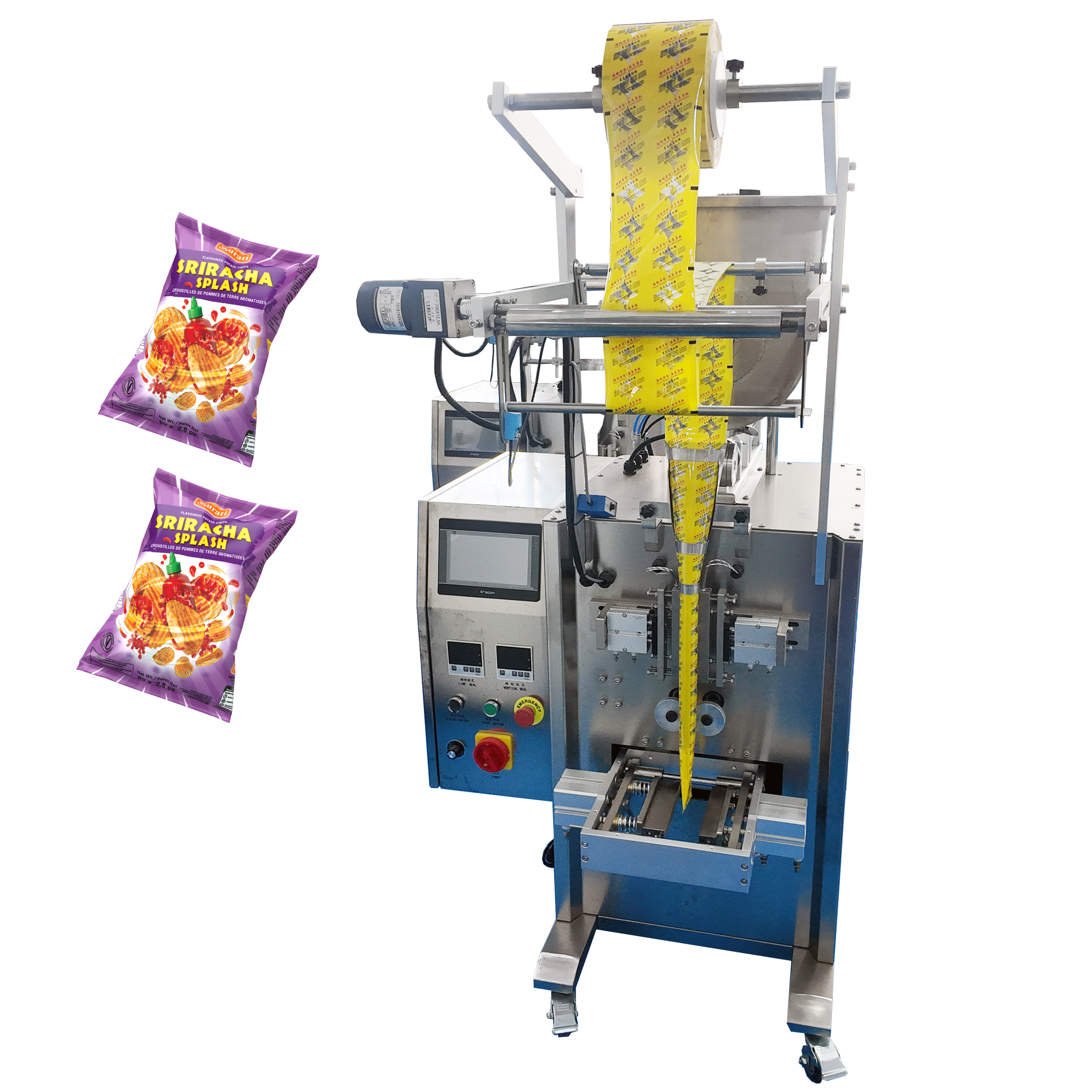 potato chip filling and packaging machine