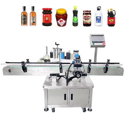 Fully Automatic Self-adhesive Labeling Machine for Round Bottles Labeling Single Label 40-60 Bottles Per Minute